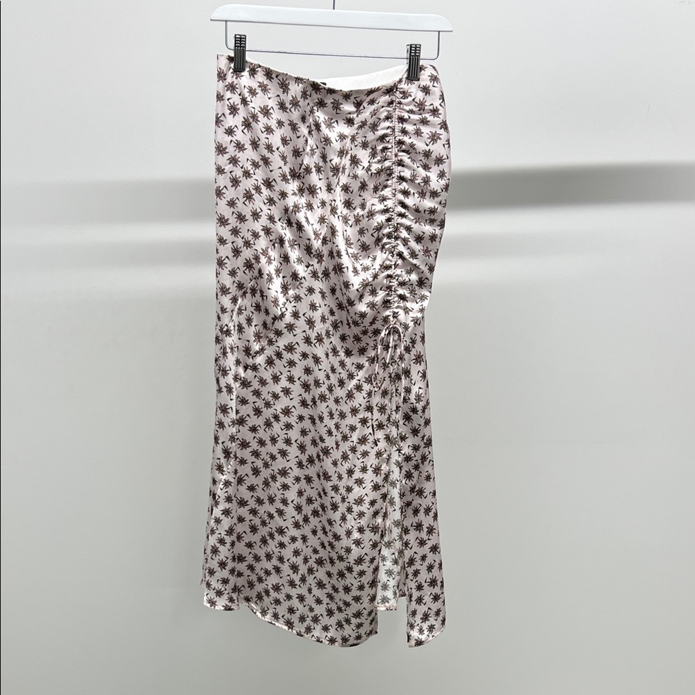 Maje Pink Floral Maxi Skirt